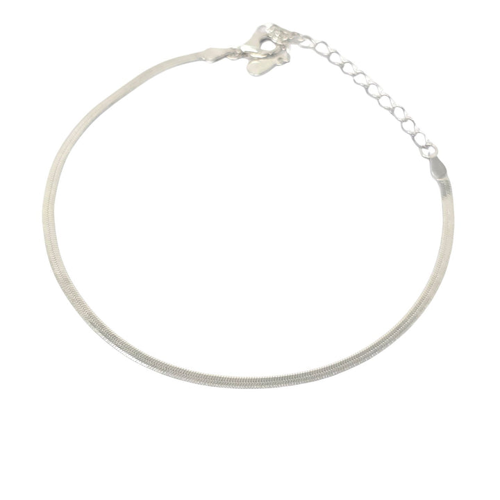 Sterling Silver Everyday Herringbone Chain Bracelet