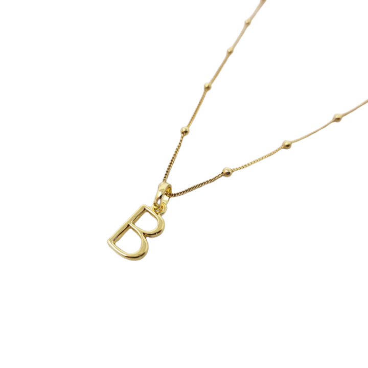 18ct Gold Vermeil Plated Initial Pendant Necklace
