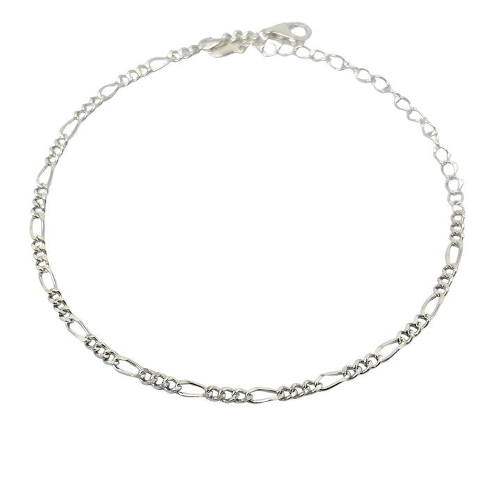 Silver Everyday Figaro Chain Stacking Bracelet