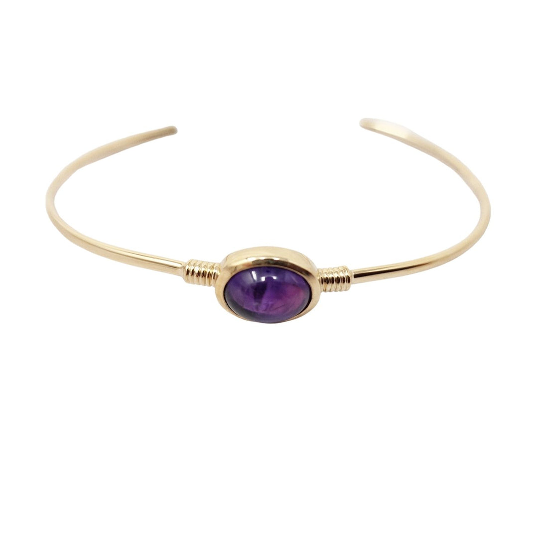 18ct Gold Vermeil Purple Amethyst Bangle