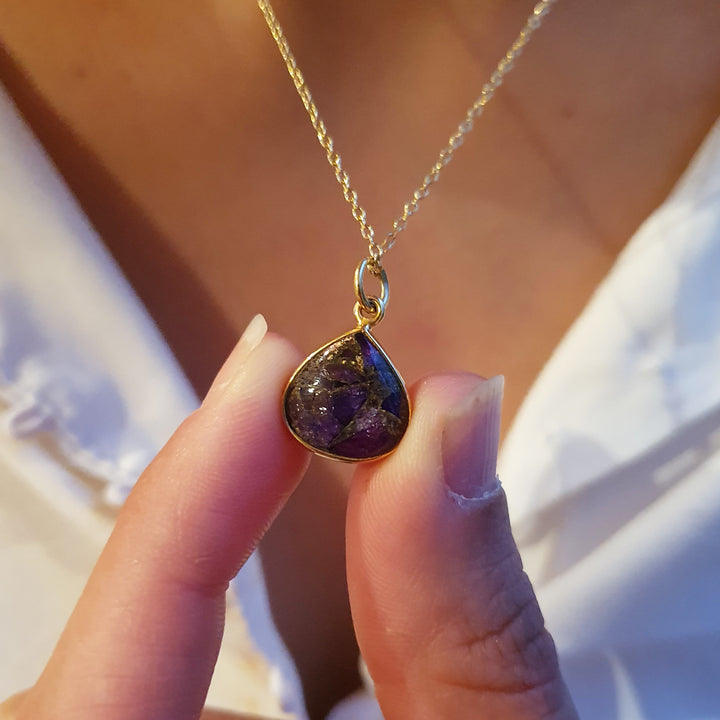 18ct Gold Vermeil Plated Amethyst Necklace