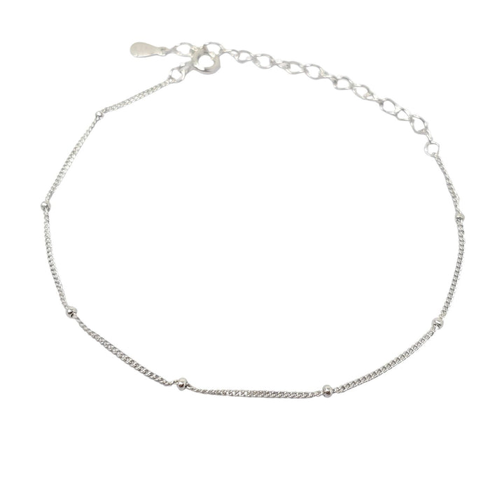 Silver Dainty Satellite Chain Stacking Bracelet