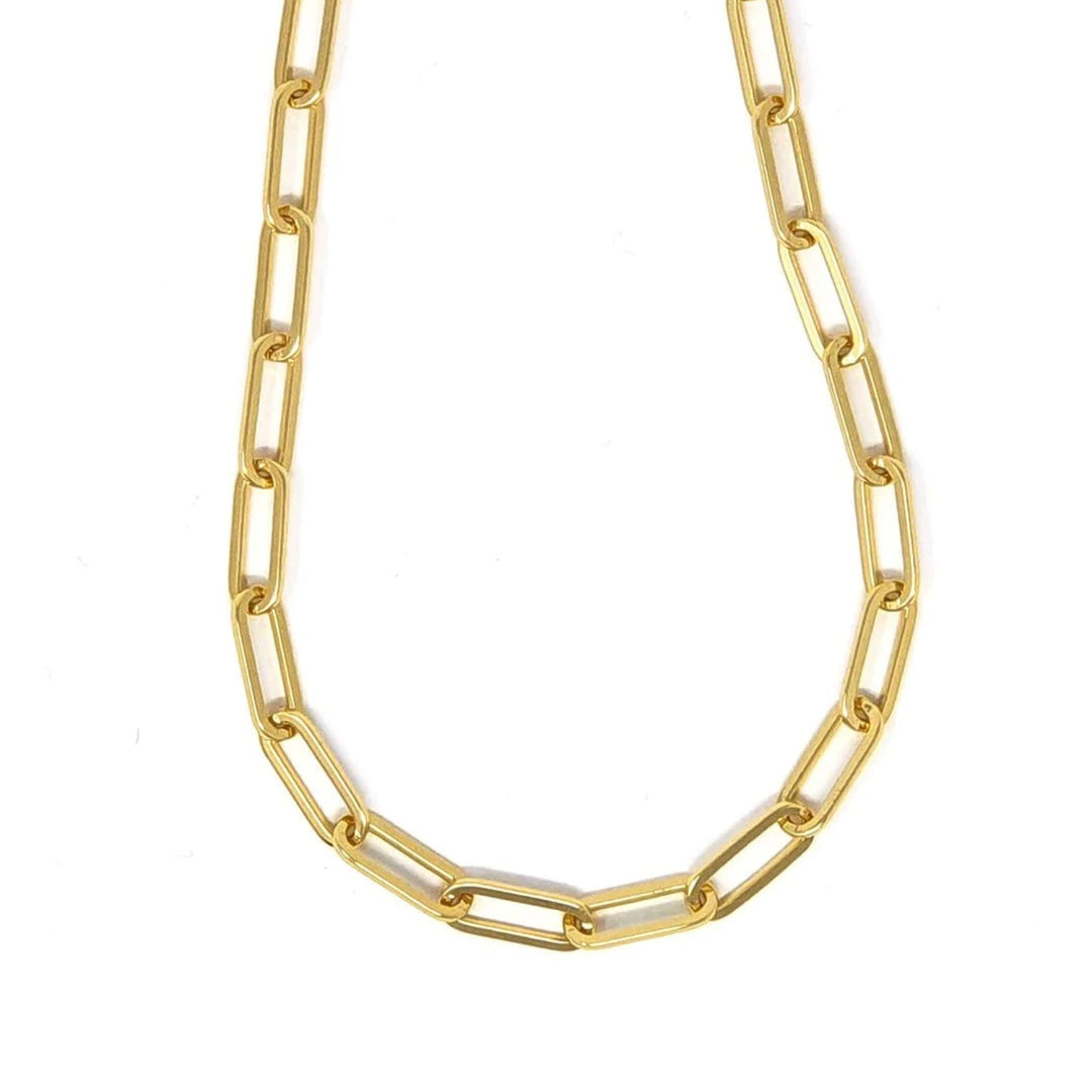 18ct Gold Plated Paperclip Necklace