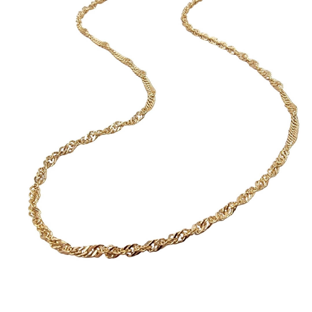 18ct Gold Vermeil Twisted Chain Necklace