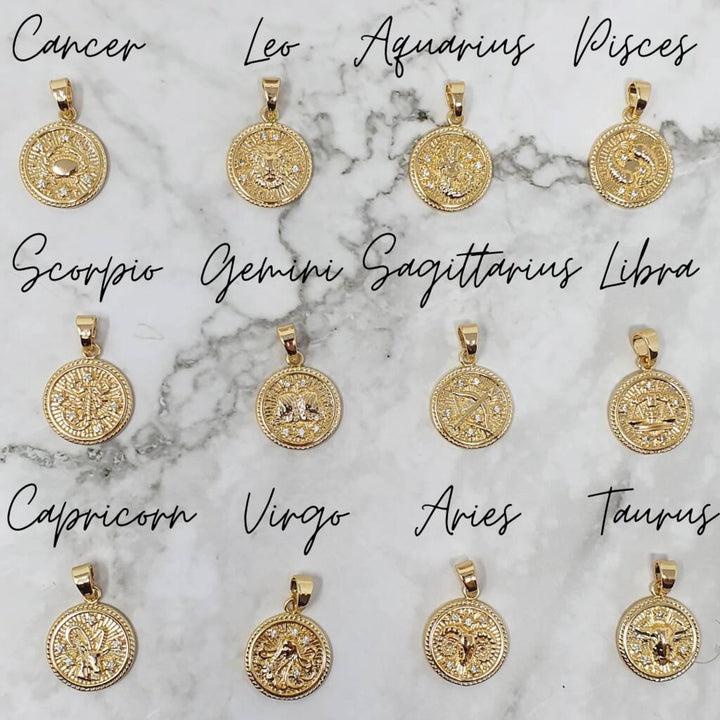 18ct Gold Vermeil Plated Zodiac Necklace