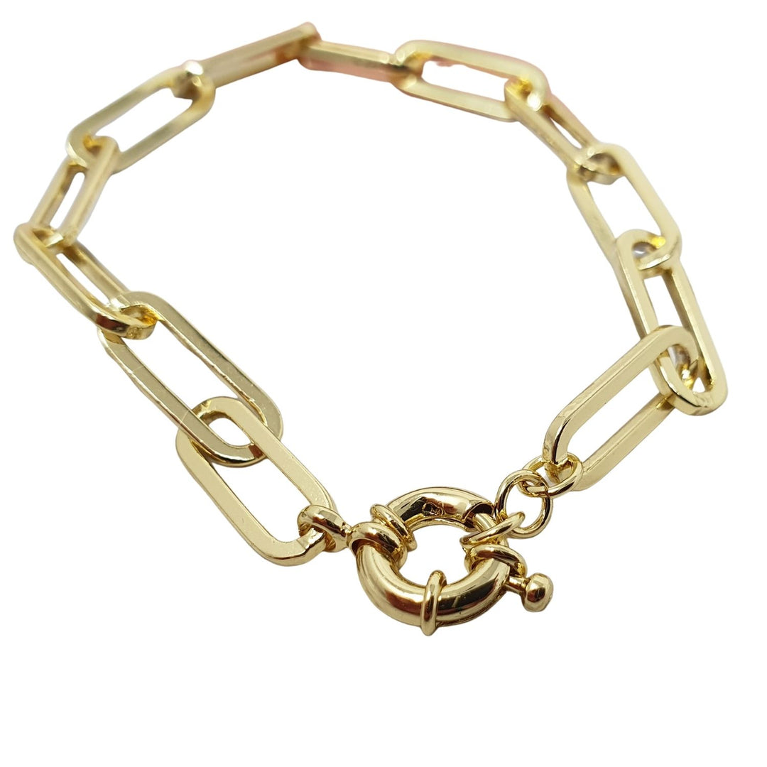 18ct Gold Plated Paperclip Bracelet