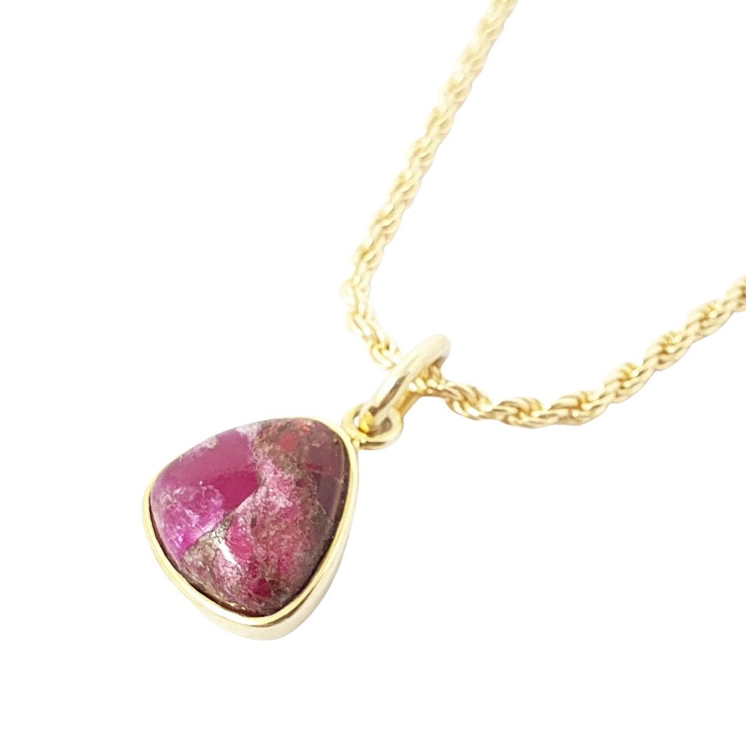 Statement Gold Vermeil Plated Garnet January Birthstone Crystal Rope Necklace