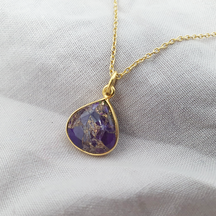 18ct Gold Vermeil Plated Amethyst Necklace