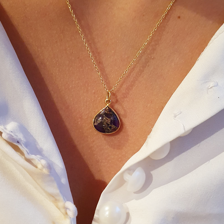 18ct Gold Vermeil Plated Amethyst Necklace
