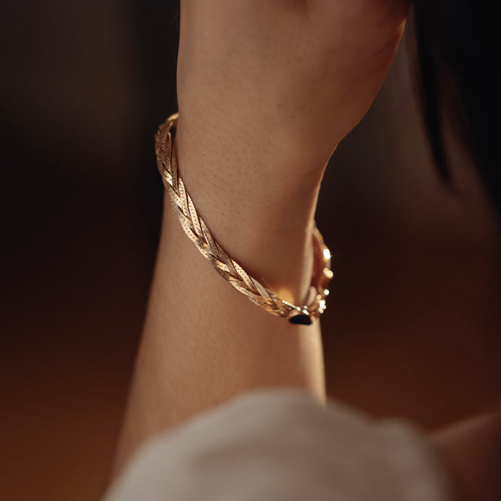 Interwoven Herringbone Bracelet Luxe