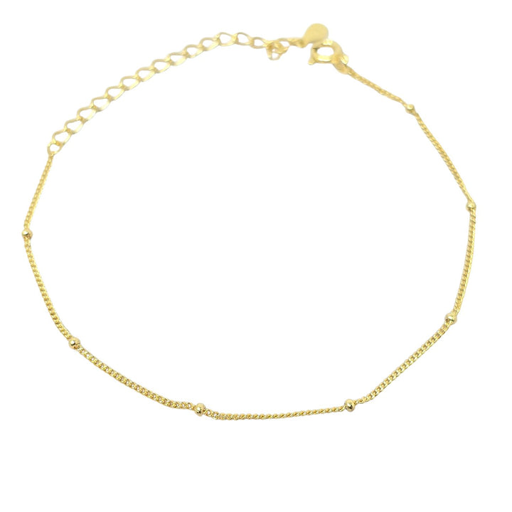 Gold Plated Dainty Satellite Chain Stacking Bracelet