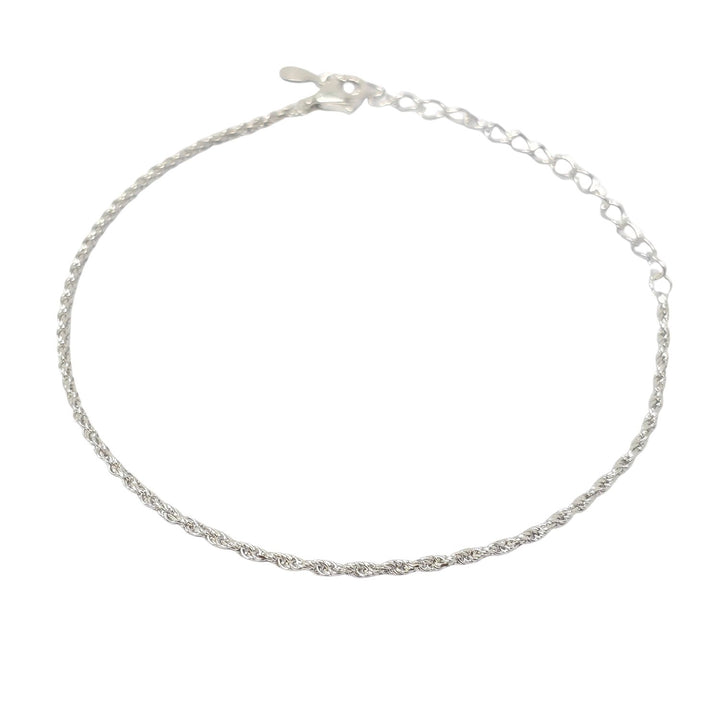 Sterling Silver Everyday Rope Chain Stacking Bracelet