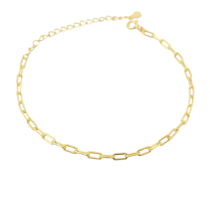 Gold Plated Everyday Paperclip Chain Stacking Bracelet