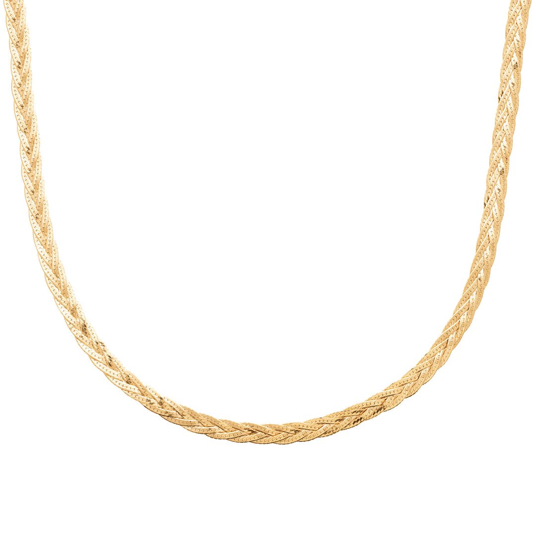 Interwoven Herringbone Necklace Luxe