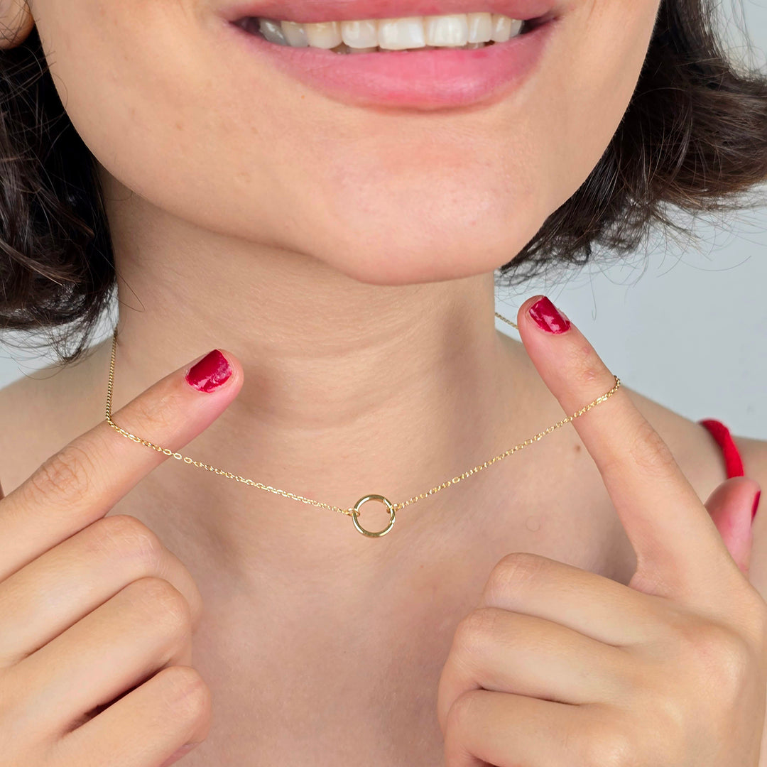 Gold Plated Necklace With Openable Spring Clasp