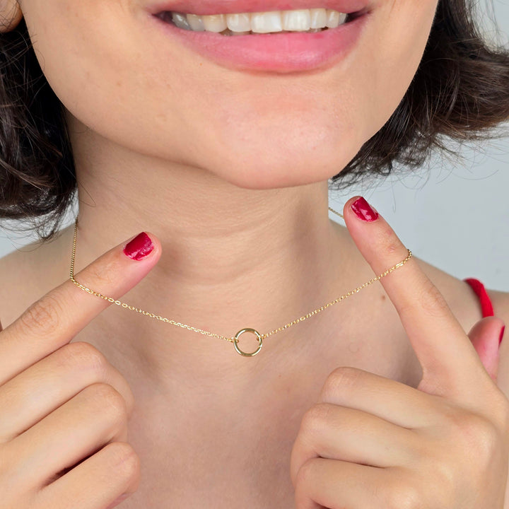 Gold Plated Necklace With Openable Spring Clasp