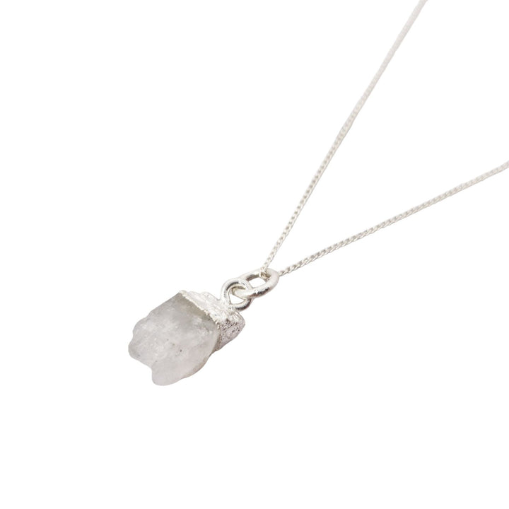 Raw Moonstone Sterling Silver June Birthstone Necklace