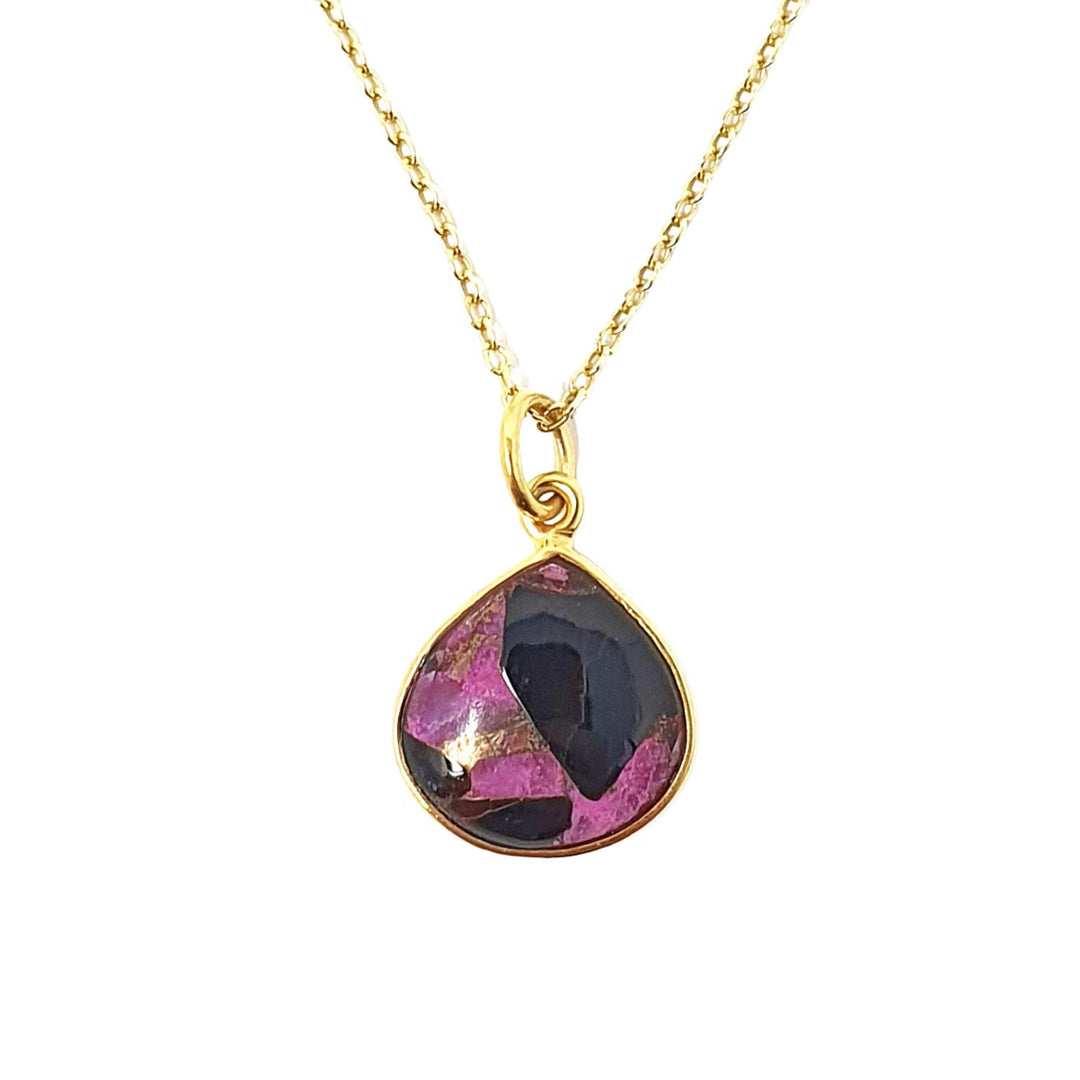 18ct Gold Vermeil Plated Ruby Necklace