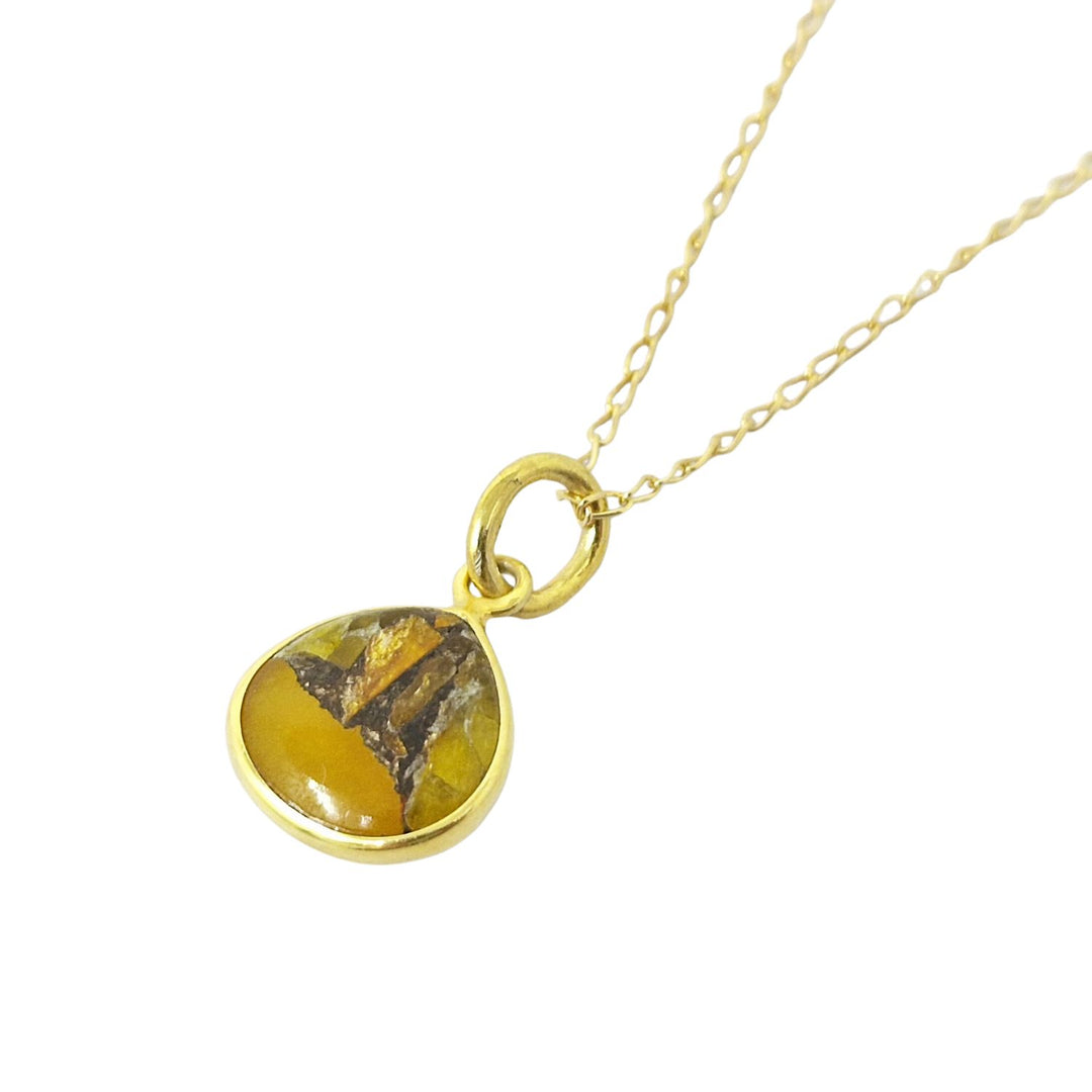 18ct Gold Vermeil Plated Citrine November Birthstone Necklace