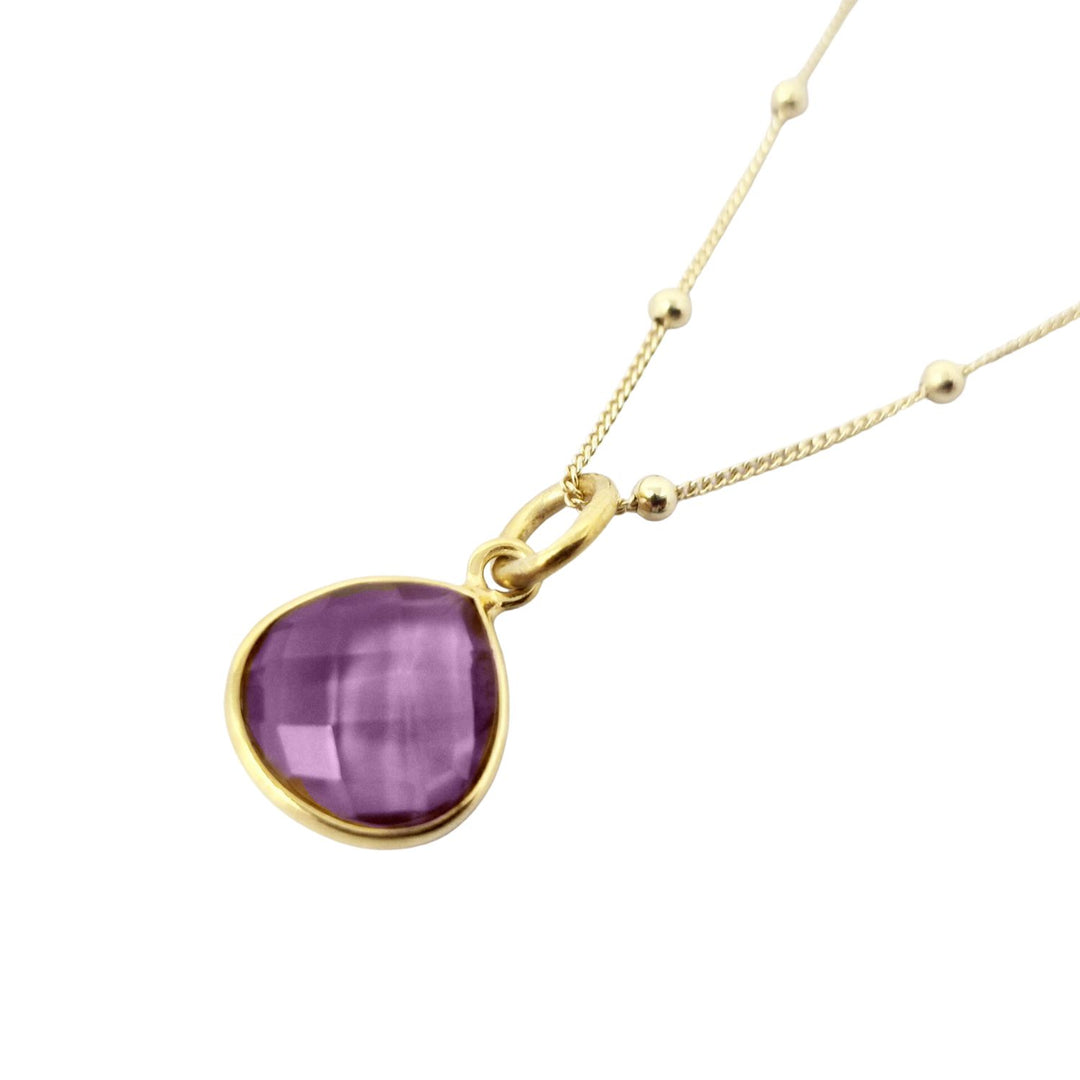 18ct Gold Vermeil Alexandrite Colour Changing June Birthstone Necklace