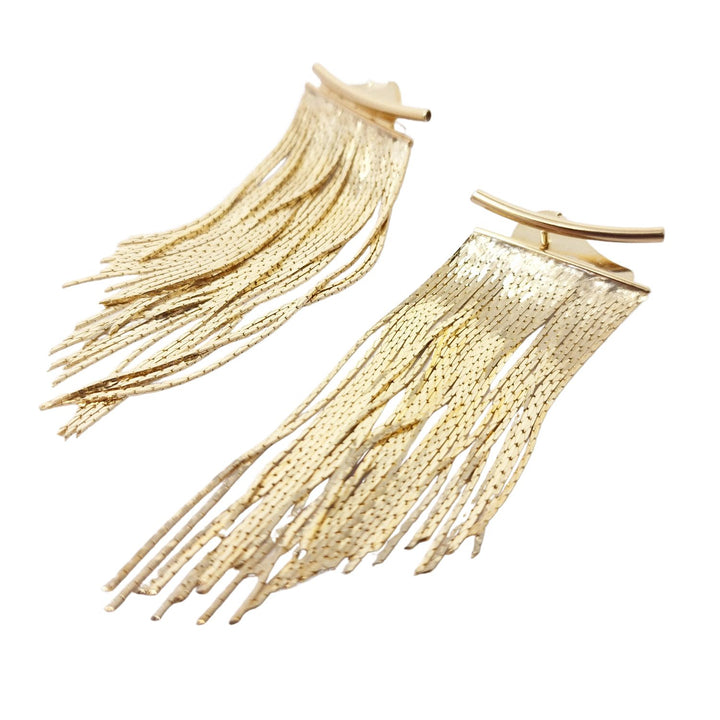 18ct Gold Plated Waterfall Party Tassel Earrings