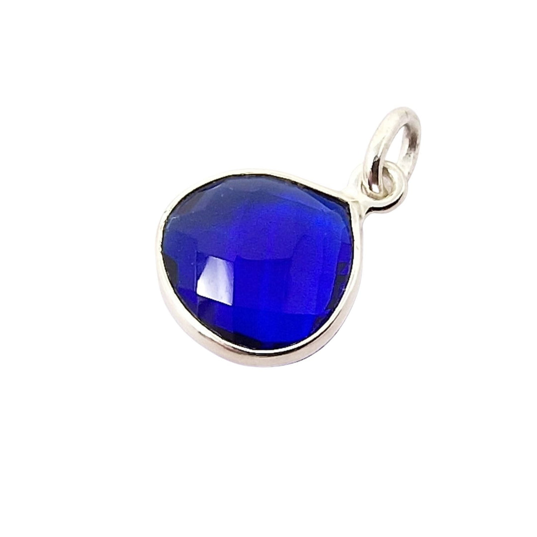 Sapphire September Birthstone Silver Pendant