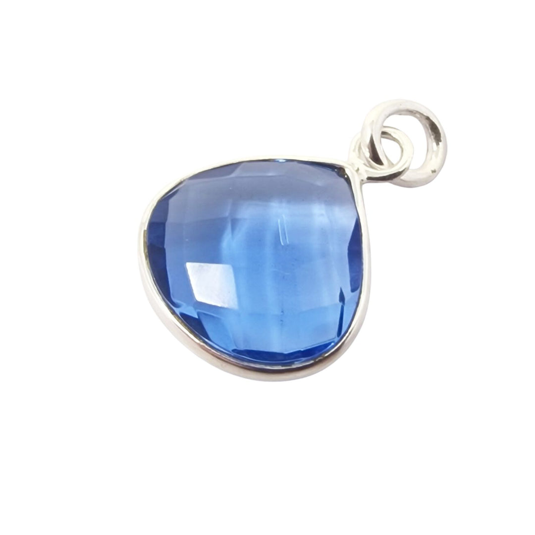 Silver Blue Topaz December Birthstone Pendant