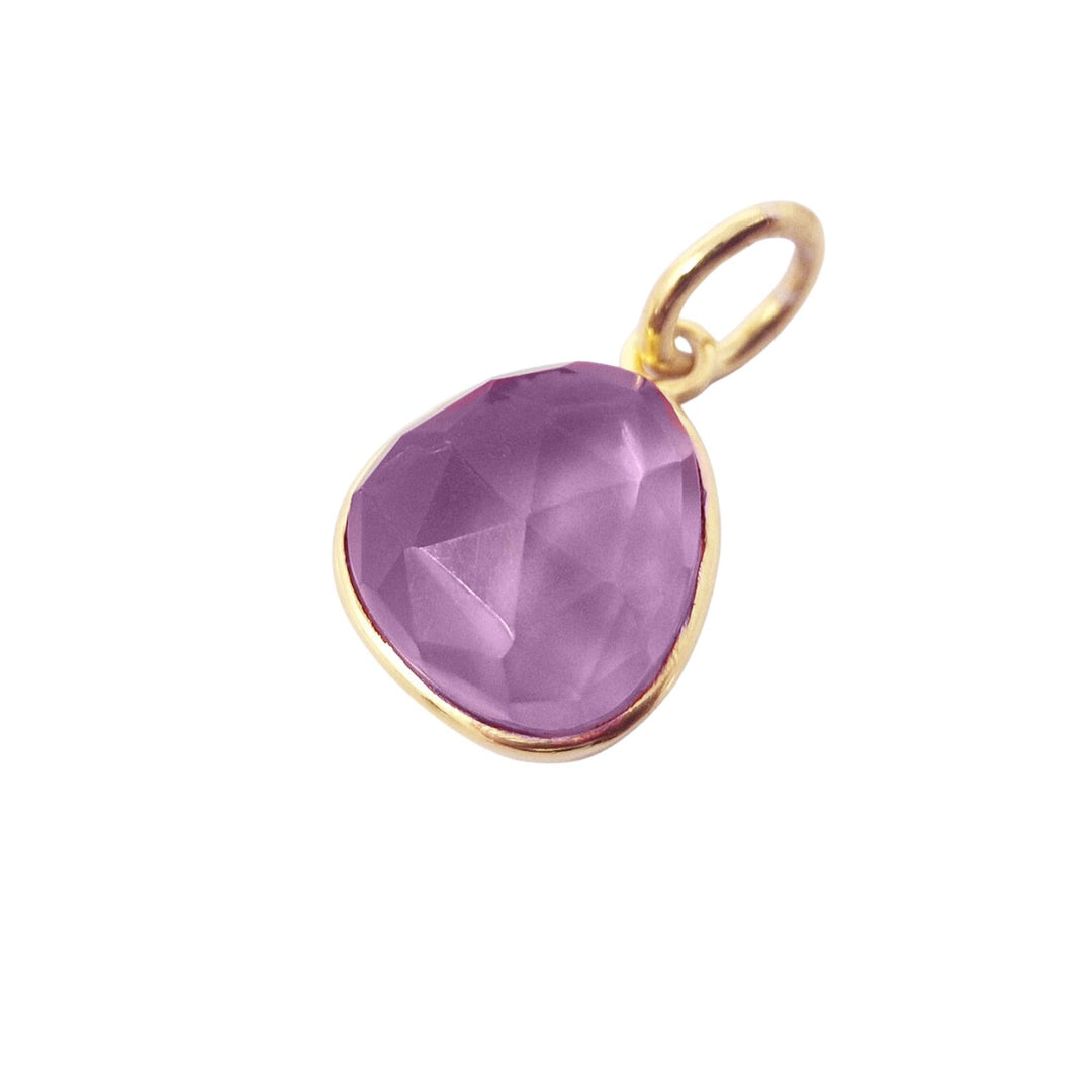 18ct Gold Plated Alexandrite Bezel Pendant