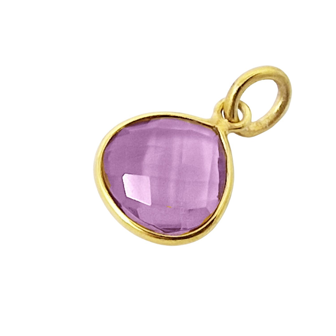 Gold Plated Alexandrite June Birthstone Pendant