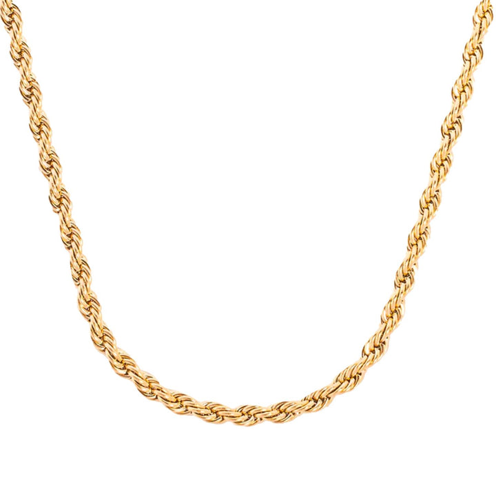 Gold Plated Rope Chain Necklace