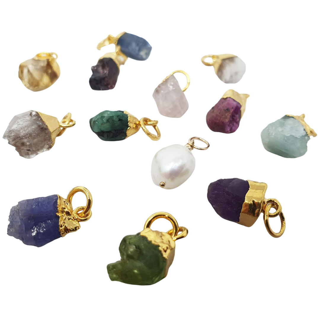 Bell Birthstone Pendant Charms