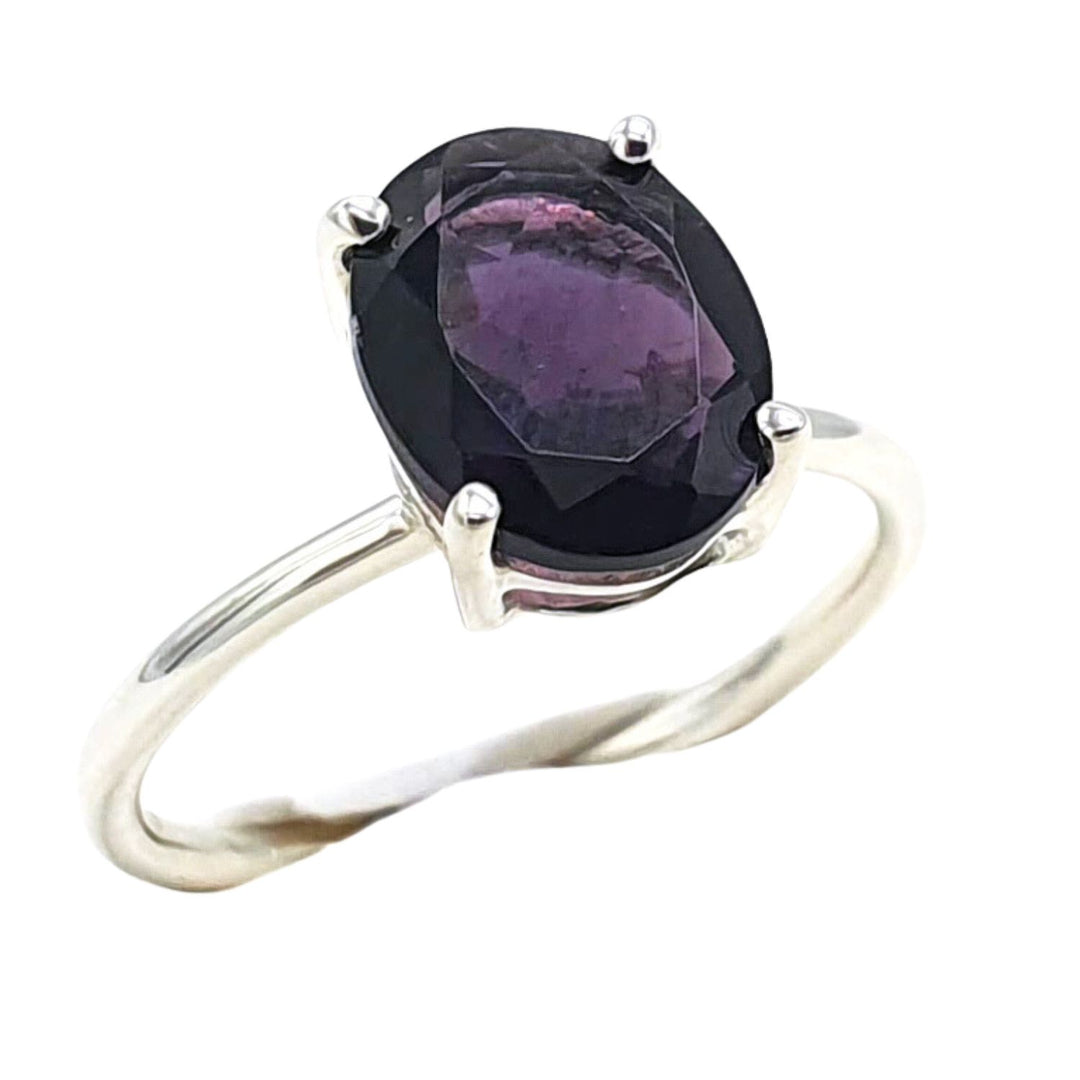 925 Sterling Silver Amethyst February Birthstone Ring
