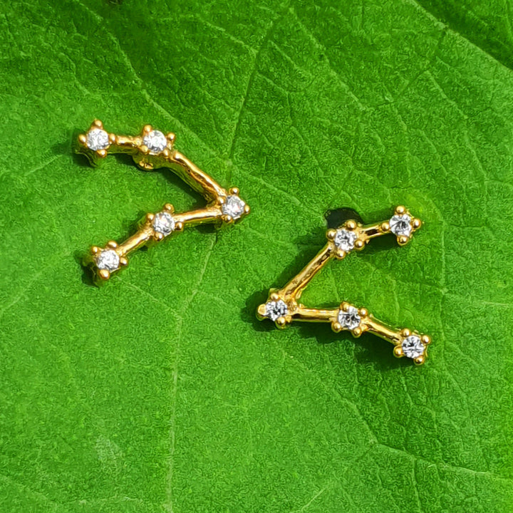 Aries Star Sign Constellation Astrology Tiny Earrings