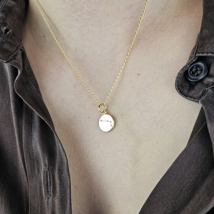 Aries Gold Plated Constellation Star Map Pendant Charm Necklace