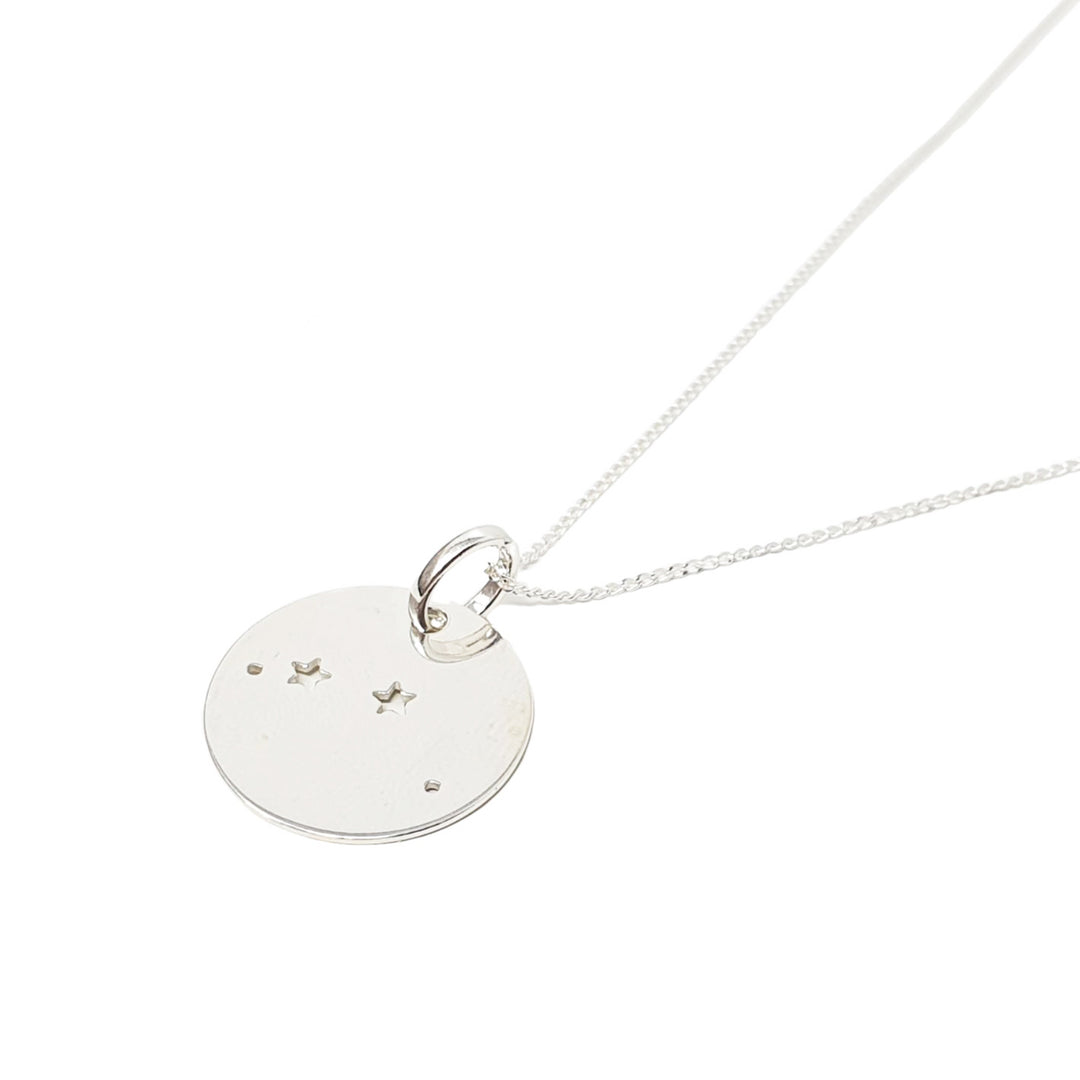 Aries Constellation Sterling Silver Pendant Necklace