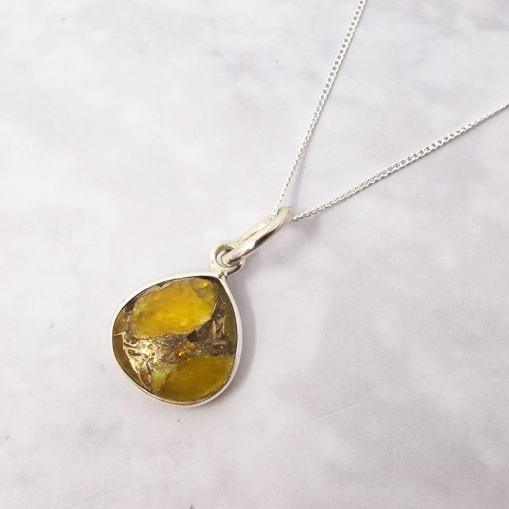 Citrine November Birthstone Sterling Silver Necklace