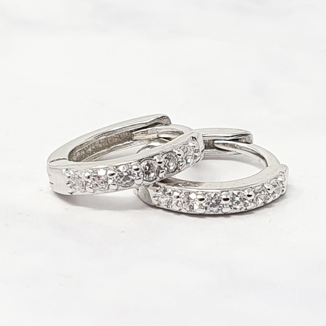 Everyday April Birthstone Diamond Sterling Silver Earrings Gift Set