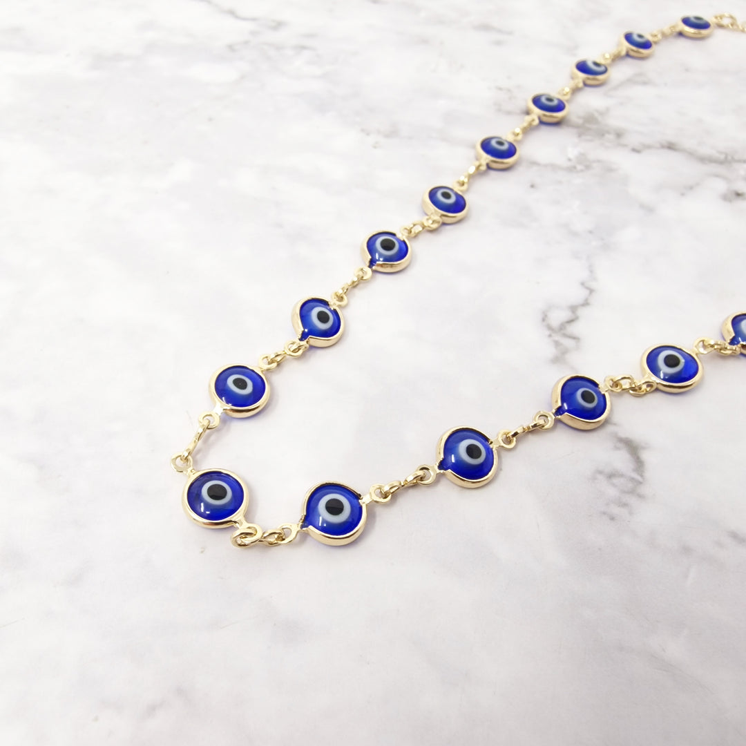 Evil Eye Charm Gold Plated Protection Necklace