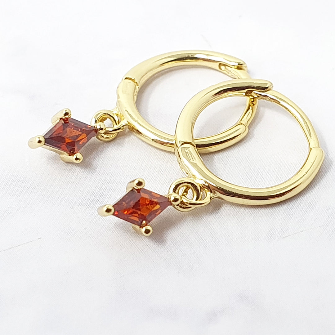 Garnet January Birthstone Earrings Gift Set For Her