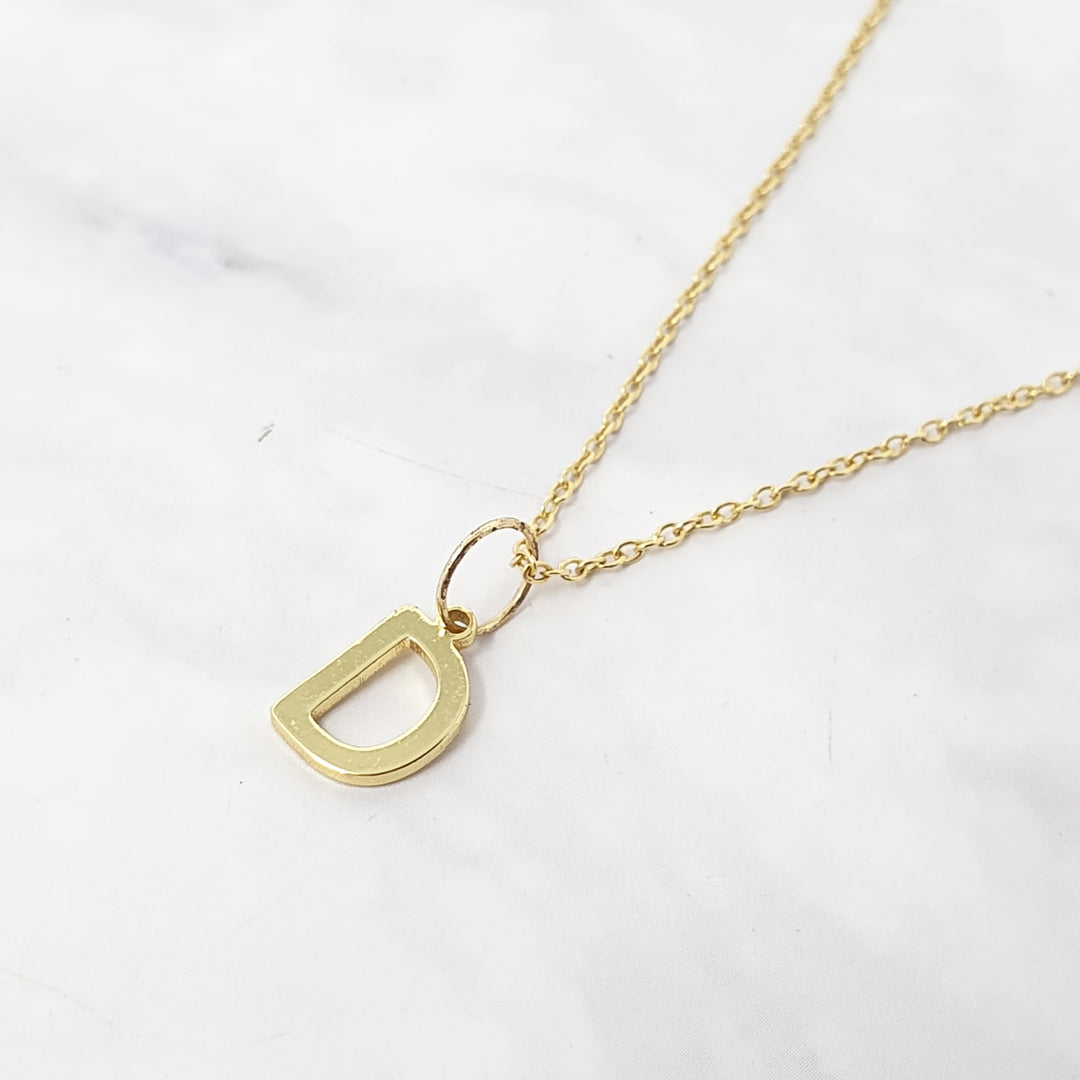 18ct Gold Vermeil Alpha Initial Necklace