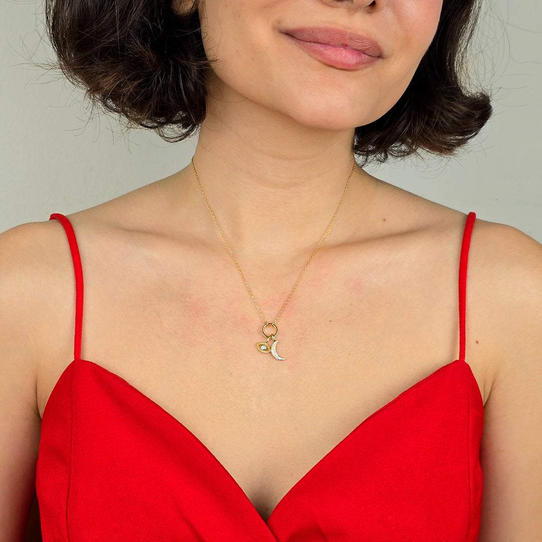 Gold Plated Necklace With Openable Spring Clasp