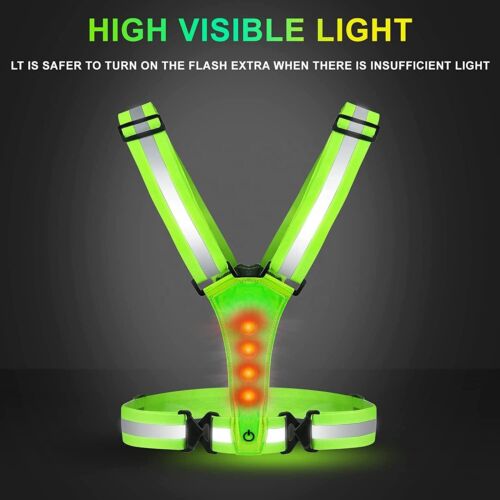 Reflective Vest Adjustable With 2 Reflective Armbands High Visibility For Running or Walking Dog