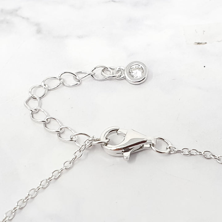 Minimalist Elegant Evil Eye Sterling Silver Bracelet