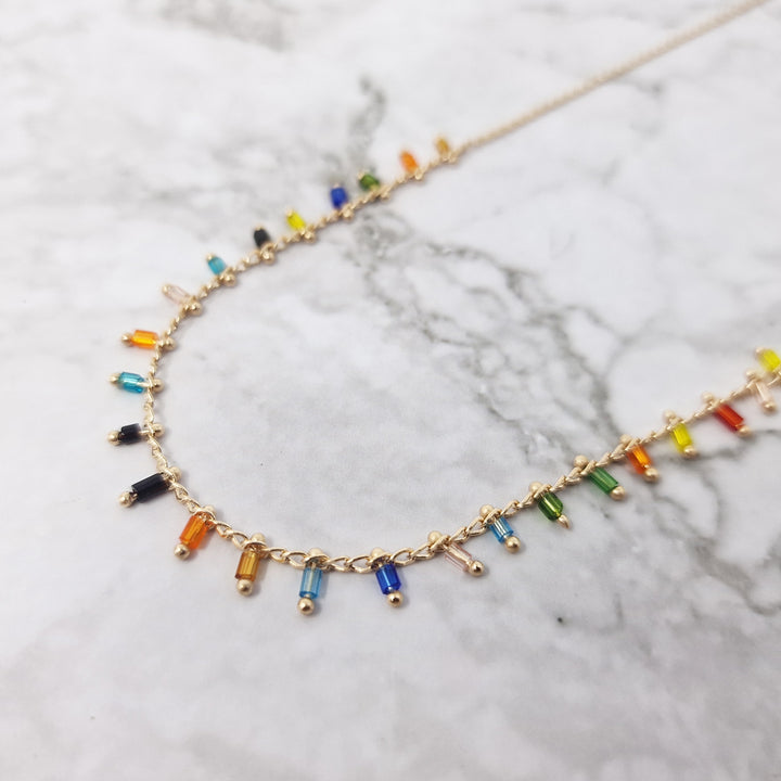 Felicia Colourful Vibrant Multi Beaded Necklace
