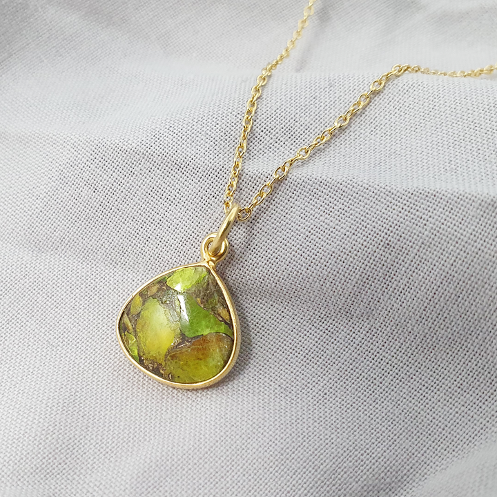 18ct Gold Vermeil Plated Peridot Necklace