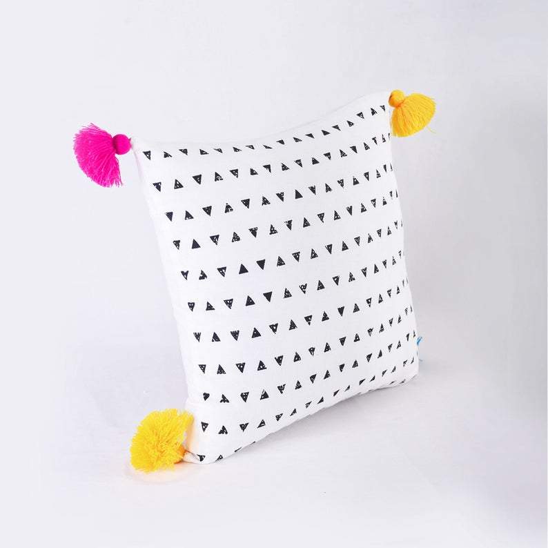 Geometric Aztec Print Pillow CaseC over
