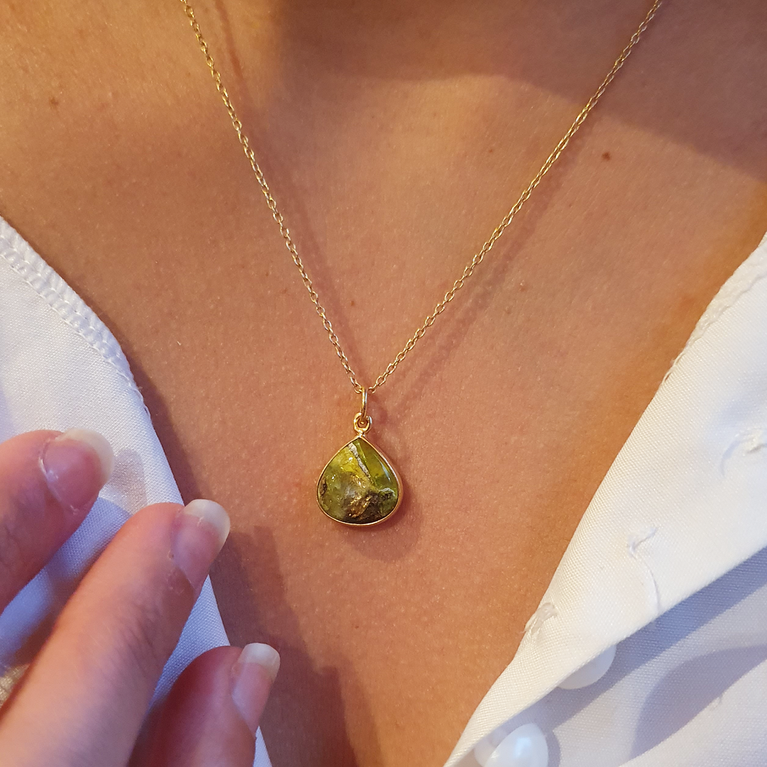 18ct Gold Vermeil Plated Peridot Necklace