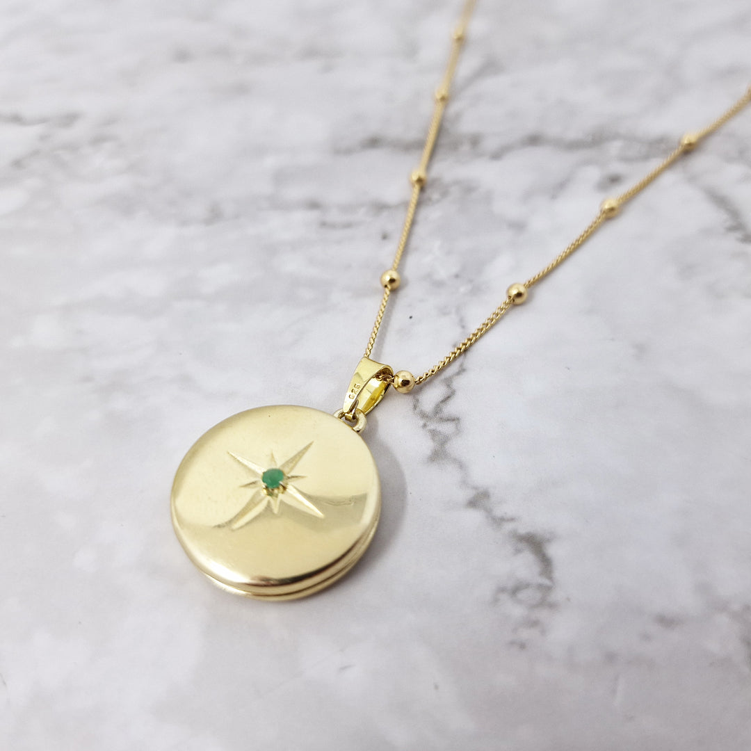 Camilla Personalised Birthstone Locket Necklace