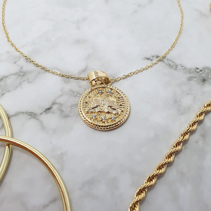 18k gold Gemini zodiac pendant charms