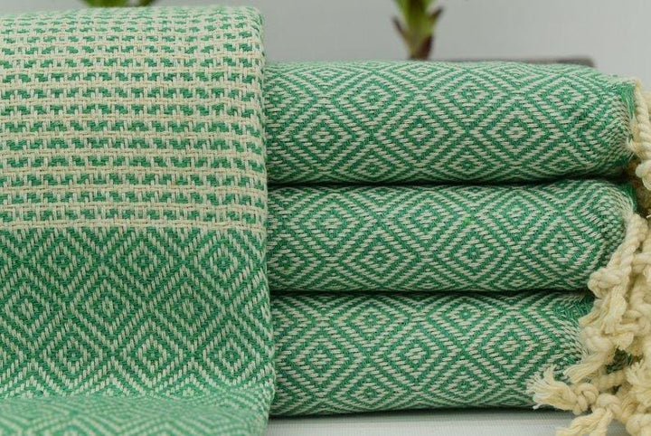 Riza Hammam Towel, Green
